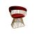 Reflection Accent Chair Art Deco Gold - Red Velvet