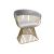 Reflection Accent Chair Art Deco Gold - White Velvet