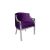 Reflection Accent Chair Boss Silver - Eggplant Velvet