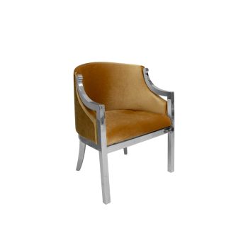 Reflection Accent Chair Boss Silver - Gold Velvet