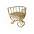 Reflection Accent ArmChair Tulip Gold - Champagne Velvet