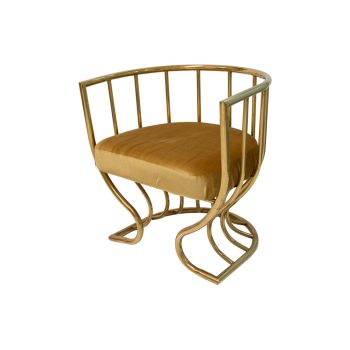 Reflection Accent ArmChair Tulip Gold - Gold Velvet