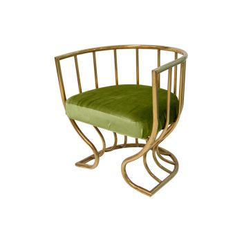 Reflection Accent ArmChair Tulip Gold - Moss Velvet