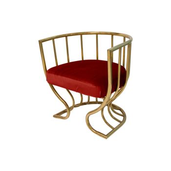 Reflection Accent ArmChair Tulip Gold - Red Velvet