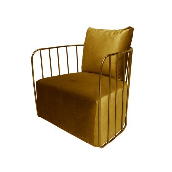 Reflection Accent Chair Bars Gold - Gold Velvet