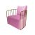 Reflection Accent Chair Bars Gold - Light Pink Velvet