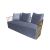 Reflection Accent Sofa Bars Gold - Dusty Blue Velvet