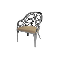 Reflection Armchair Butterfly Silver - Champagne Velvet