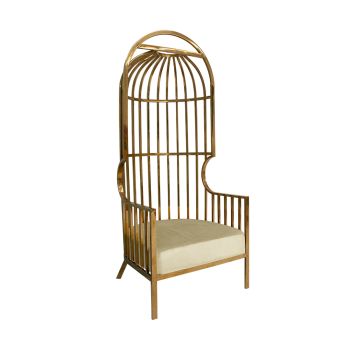 Reflection Armchair Dome Gold - Ivory Velvet