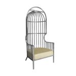 Reflection Armchair Dome Silver - Ivory Velvet