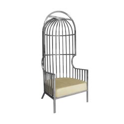 Reflection Armchair Dome Silver - Ivory Velvet