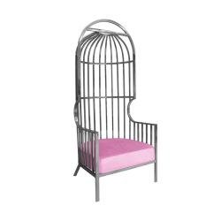 Reflection Armchair Dome Silver - Light Pink Velvet