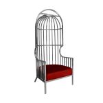 Reflection Armchair Dome Silver - Red Velvet