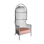 Reflection Armchair Dome Silver - Rose Gold Velvet