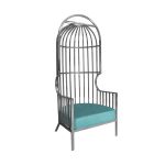 Reflection Armchair Dome Silver - Tiffany Blue Velvet
