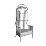 Reflection Armchair Dome Silver - White Velvet