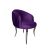Reflection Armchair Glitz Lounge Silver - Eggplant