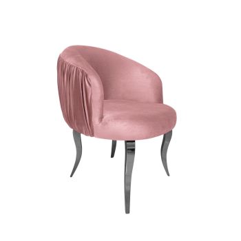 Reflection Armchair Glitz Lounge Silver - Light Pink