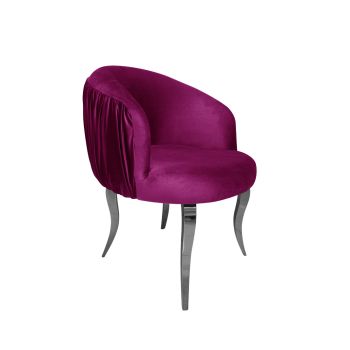 Reflection Armchair Glitz Lounge Silver - Magenta