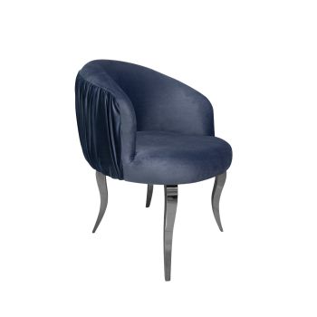 Reflection Armchair Glitz Lounge Silver - Dusty Blue