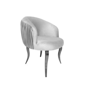 Reflection Armchair Glitz Lounge Silver - White