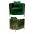 Reflection Chair Art Deco Gold - Emerald Green