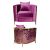 Reflection Chair Art Deco Gold - Magenta