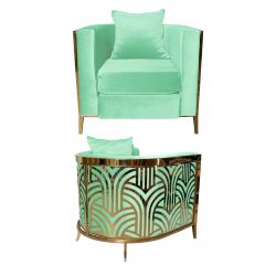 Reflection Chair Art Deco Gold - Mint