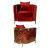 Reflection Chair Art Deco Gold - Red