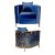 Reflection Chair Art Deco Gold - Royal Blue