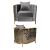 Reflection Chair Art Deco Gold - Silver