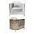 Reflection Chair Art Deco Gold - White