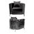 Reflection Chair Art Deco Silver - Black Reflection Chair Art Deco Silver - Black