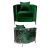 Reflection Chair Art Deco Silver - Emerald Green