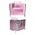 Reflection Chair Art Deco Silver - Light Pink