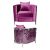 Reflection Chair Art Deco Silver - Magenta