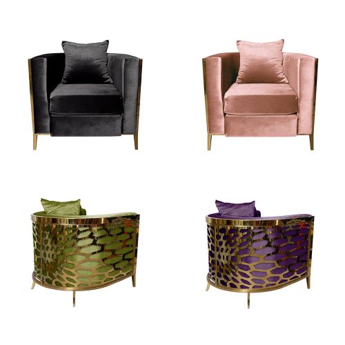 Reflection Chair Kaleidoscope Gold