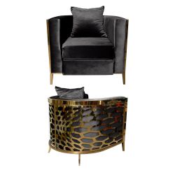 Reflection Chair Kaleidoscope Gold - Black