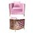Reflection Chair Kaleidoscope Gold - Light Pink
