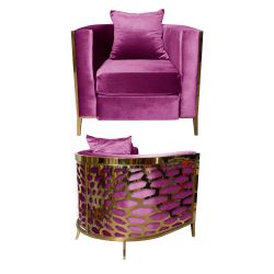 Reflection Chair Kaleidoscope Gold - Magenta