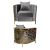 Reflection Chair Kaleidoscope Gold - Silver