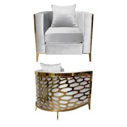 Reflection Chair Kaleidoscope Gold - White