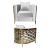 Reflection Chair Kaleidoscope Gold - White