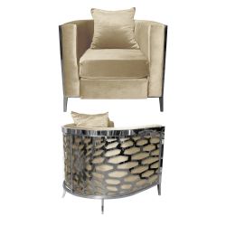 Reflection Chair Kaleidoscope Silver - Champagne