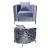 Reflection Chair Kaleidoscope Silver - Dusty Blue Reflection Chair Kaleidoscope Silver - Dusty Blue
