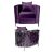 Reflection Chair Kaleidoscope Silver - Eggplant Reflection Chair Kaleidoscope Silver - Eggplant