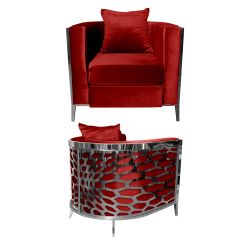 Reflection Chair Kaleidoscope Silver - Red