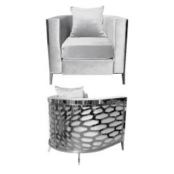 Reflection Chair Kaleidoscope Silver - White