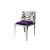 Reflection Chair Laser Cut Silver - Eggplant Velvet