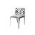Reflection Chair Laser Cut Silver - White Velvet